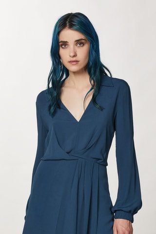 Robe portefeuille - Bleu foncé