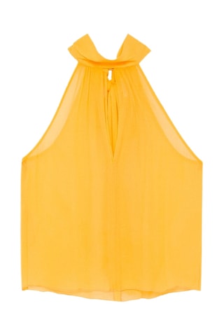 Top en soie - Jaune