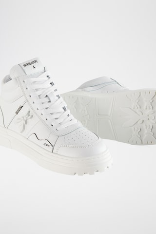 Hoge Leren Sneakers - Wit