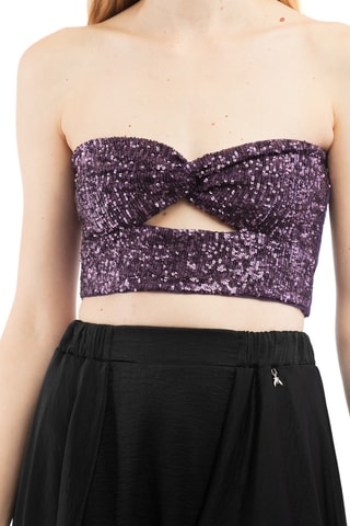 Crop top bustier - Lilas