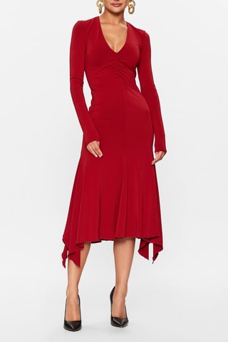 Robe midi - Rouge