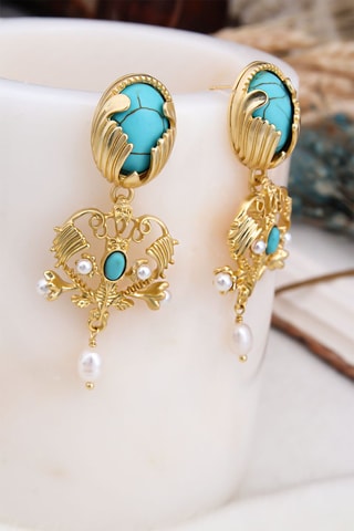 Oorbellen - Turkooizen