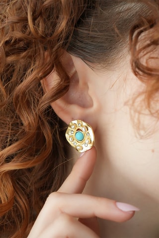 Oorbellen - Turkooizen