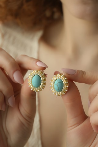 Oorbellen - Turkooizen