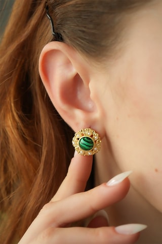 Oorbellen Malachieten