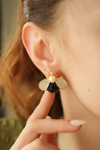 Oorbellen Onyx en Zirkonia’s