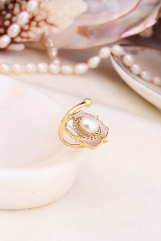 Ring - Doublé Geelgoud en Zirkonia's