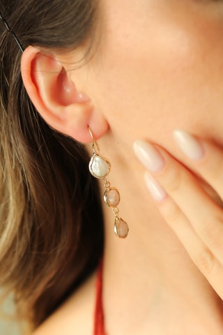 Messing Oorbellen - Doublé Goud en Cultivéparels