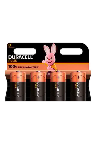 Duracell pile alcaline D - LR20 Duracell Plus 1,5V - Blister da 4 pile