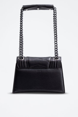 Mala de ombro em couro de cordeiro - Preto - IKKS