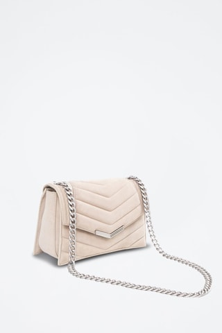 Mala a tiracolo em couro de cabra - Bege - IKKS