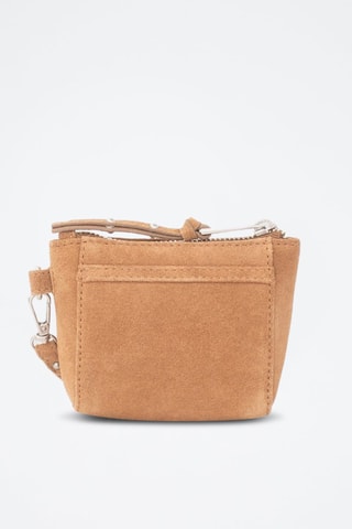 Porta-moedas em nobuck - Bege