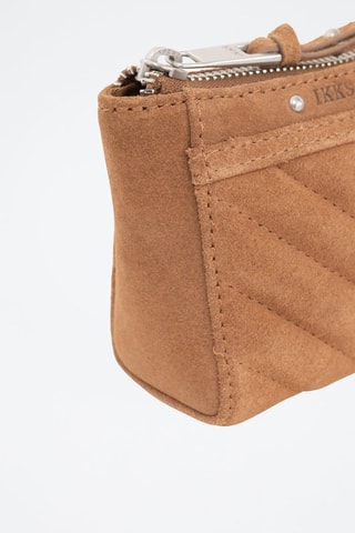 Porta-moedas em nobuck - Bege