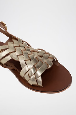 Sandálias em couro - Dourado - I.Code