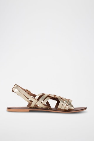 Sandálias em couro - Dourado - I.Code