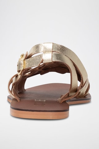 Sandálias em couro - Dourado - I.Code