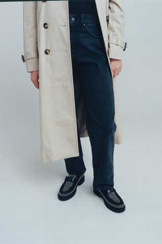 Mocassins em couro de vitelo - Preto - IKKS