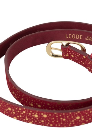 Cinto em couro de búfalo - Vermelho