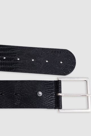 Cinto em couro de vitelo - Preto - IKKS