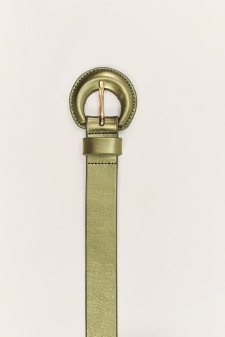 Cinto em couro de vitelo - Verde - One Step