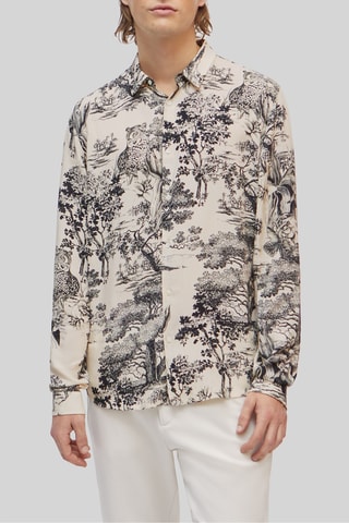 Camisa slim - Bege - IKKS