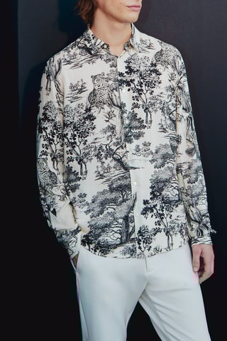 Camisa slim - Bege - IKKS