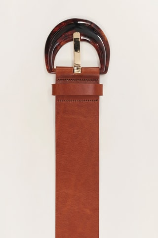Cinto em couro - Castanho-claro