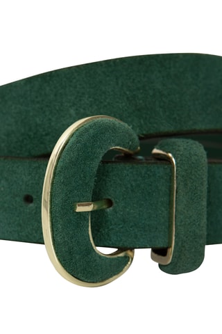 Cinto em nobuck - Verde-escuro