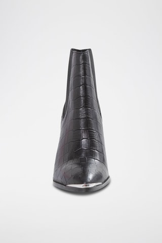 Botins Chelsea em couro de vitelo - Preto - IKKS