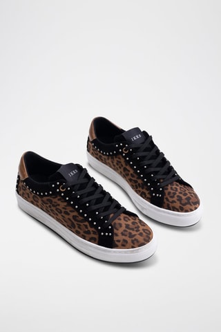 Sapatilhas em couro - Camel - IKKS