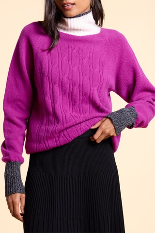 Camisola de lã - Fúcsia