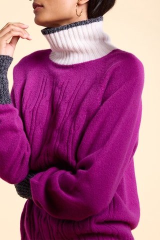 Camisola de lã - Fúcsia