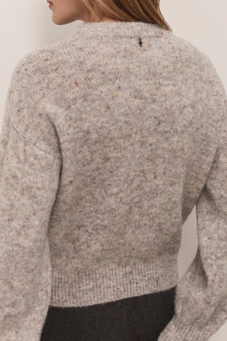 Camisola em alpaca e lã - Cinzento-claro