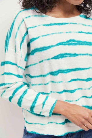 Camisola - Branco e turquesa - One Step