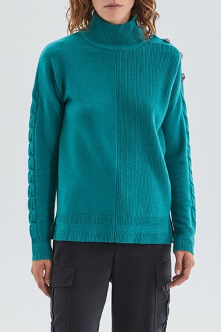 Camisola em lã - Turquesa