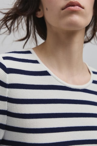 Camisola - Branco e azul-marinho - IKKS