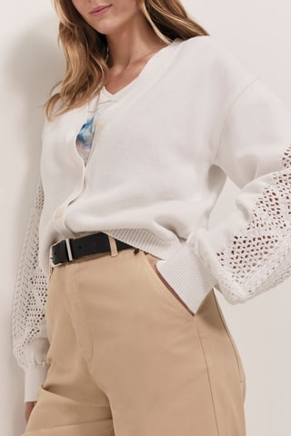 Casaco de malha - Cru - One Step