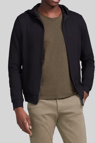 Casaco de malha com capuz - Preto - IKKS