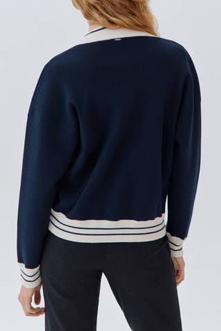 Casaco de malha - Azul-marinho