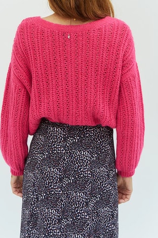 Casaco de malha - Fúcsia