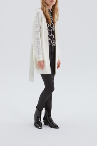 Casaco de malha comprido - Cru