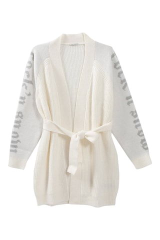 Casaco de malha comprido - Cru