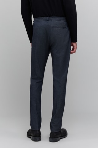 Calças regular - Azul-marinho mesclado