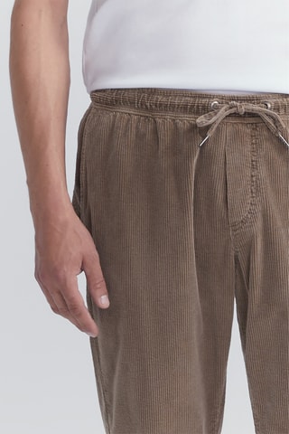 Calças em veludo - Castanho