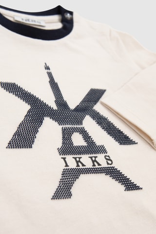 T-shirt e calças - Azul-marinho e cru