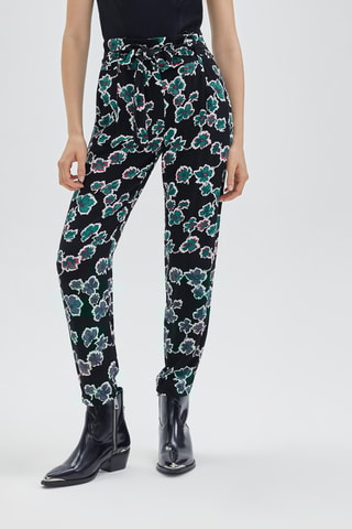 Calças de cintura subida - Preto - IKKS