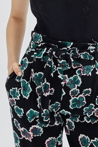 Calças de cintura subida - Preto - IKKS