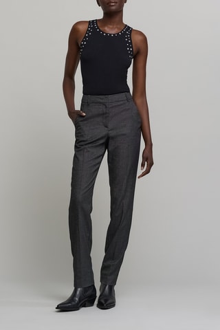 Calças direitas - Cinzento-escuro - IKKS