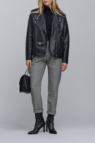 Calças corte cigarro - Preto e branco - IKKS