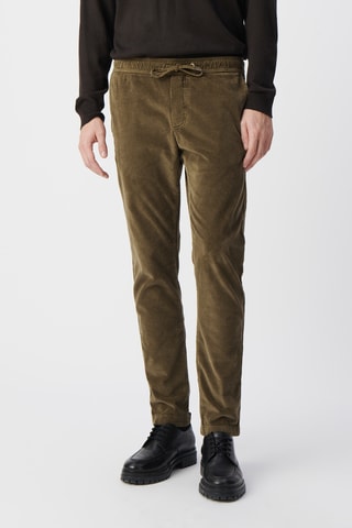 Calças de treino em veludo - Caqui - IKKS